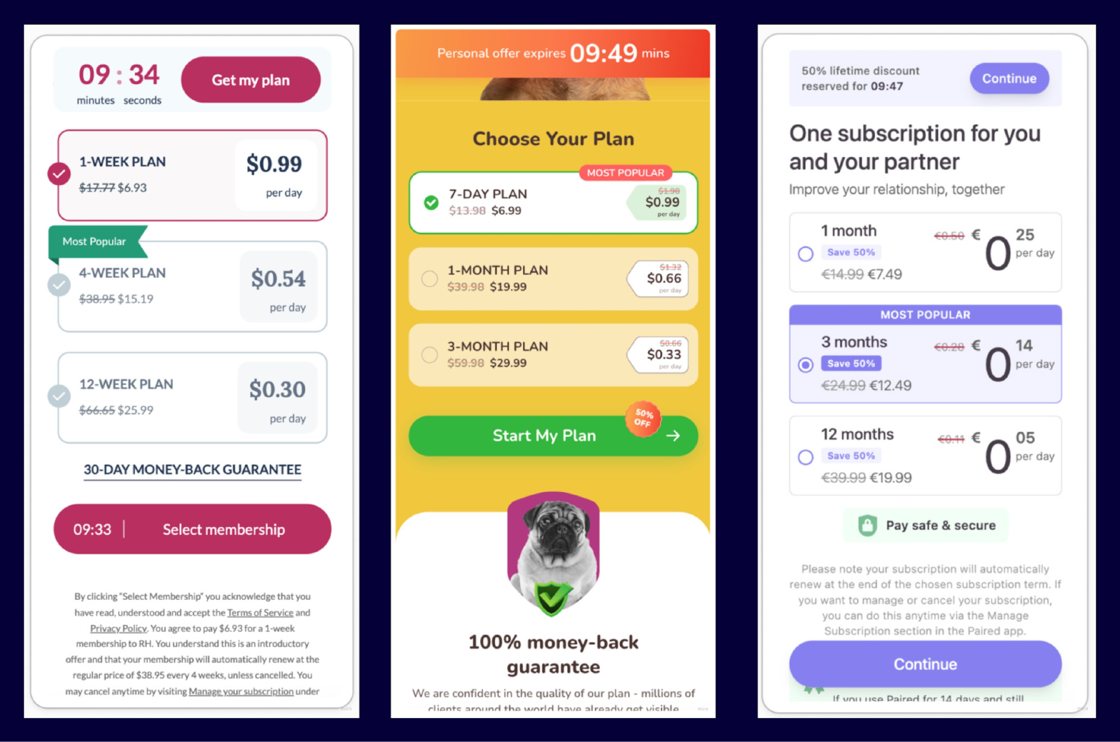 Intro offers and 3-options paywalls