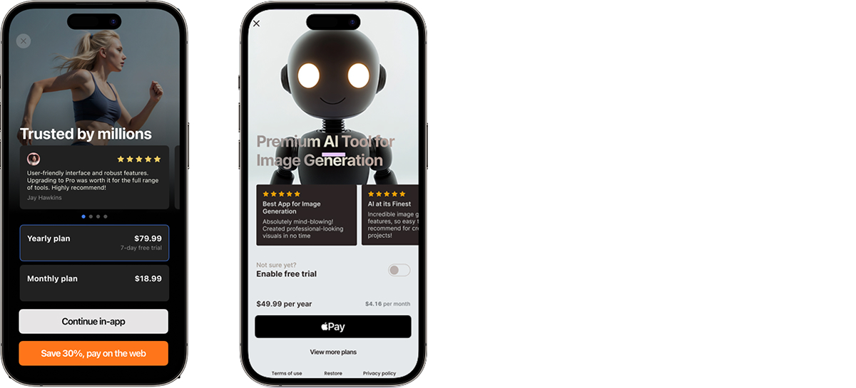 payments in WebView