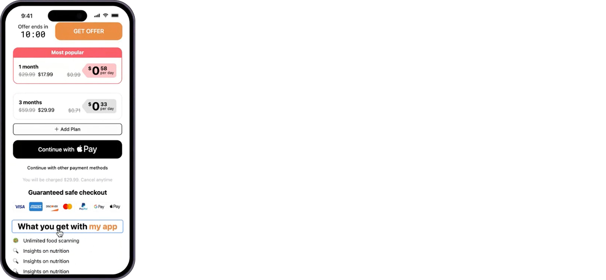 highlight value on the paywall
