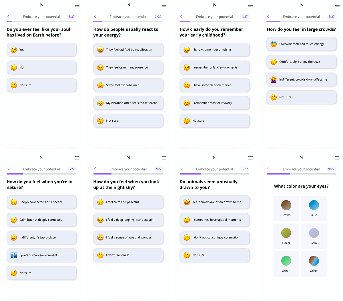 Nebula quiz onboarding