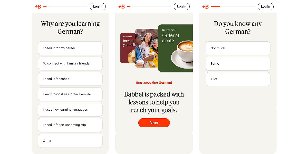 Babbel web2app funnel