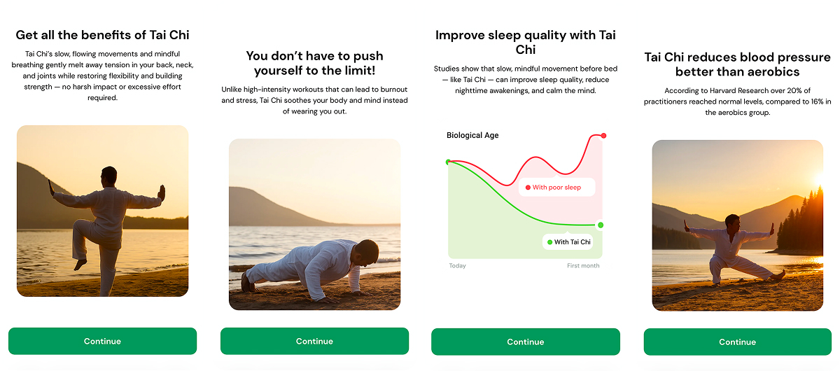 educating screens in a quiz funnel