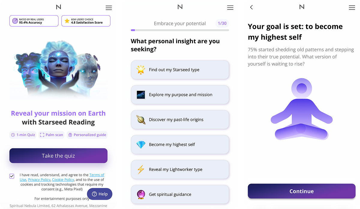 Nebula web2app funnel