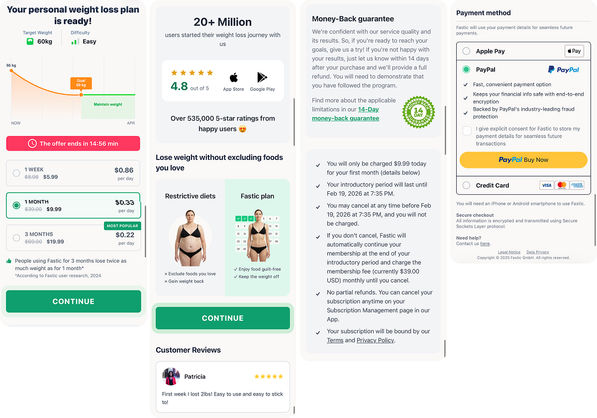 personalized web2app paywall