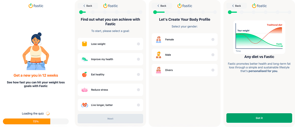 Fastic web2app funnel