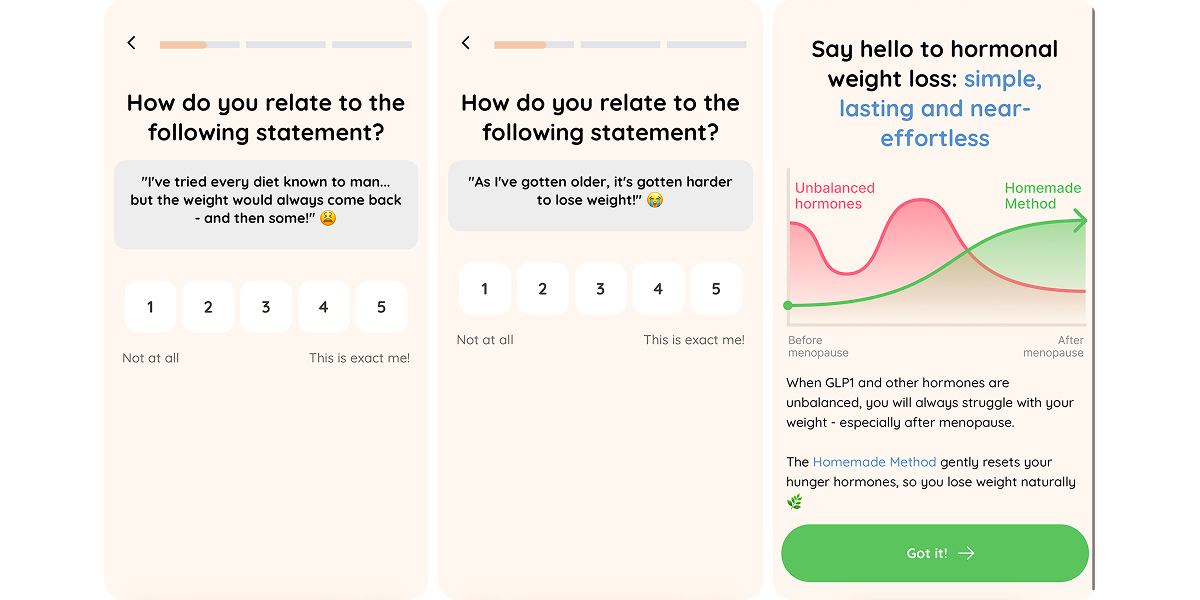 increase user engagement in quiz onboarding