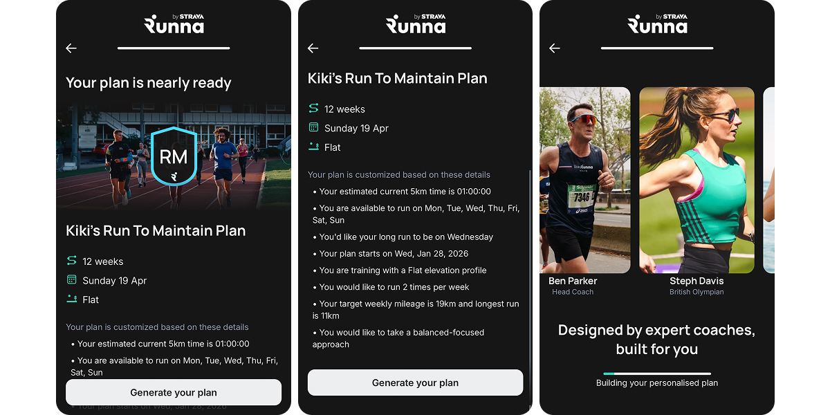 subscription plan tailored to the web onboarding results