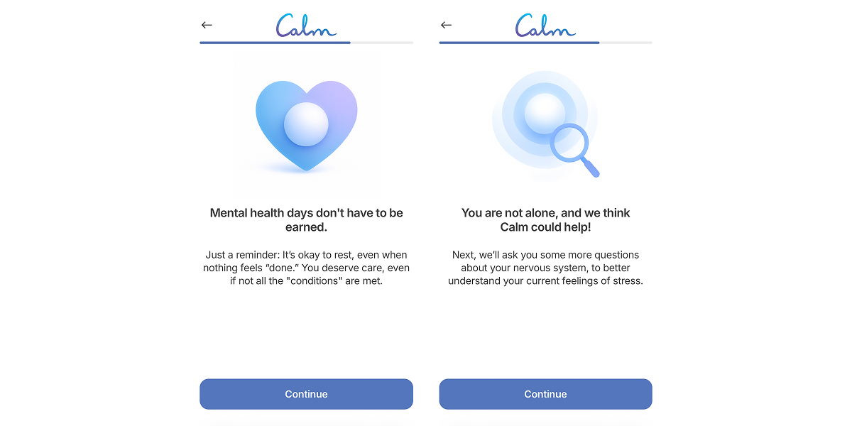 supportive statements in quiz onboarding