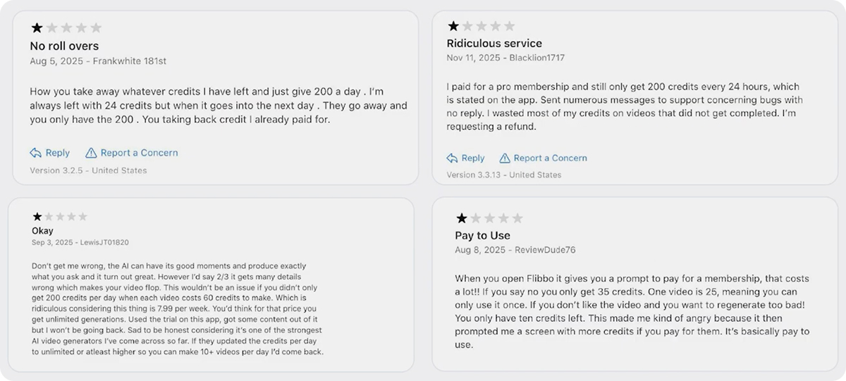 the impact of misaligned credits on user experience