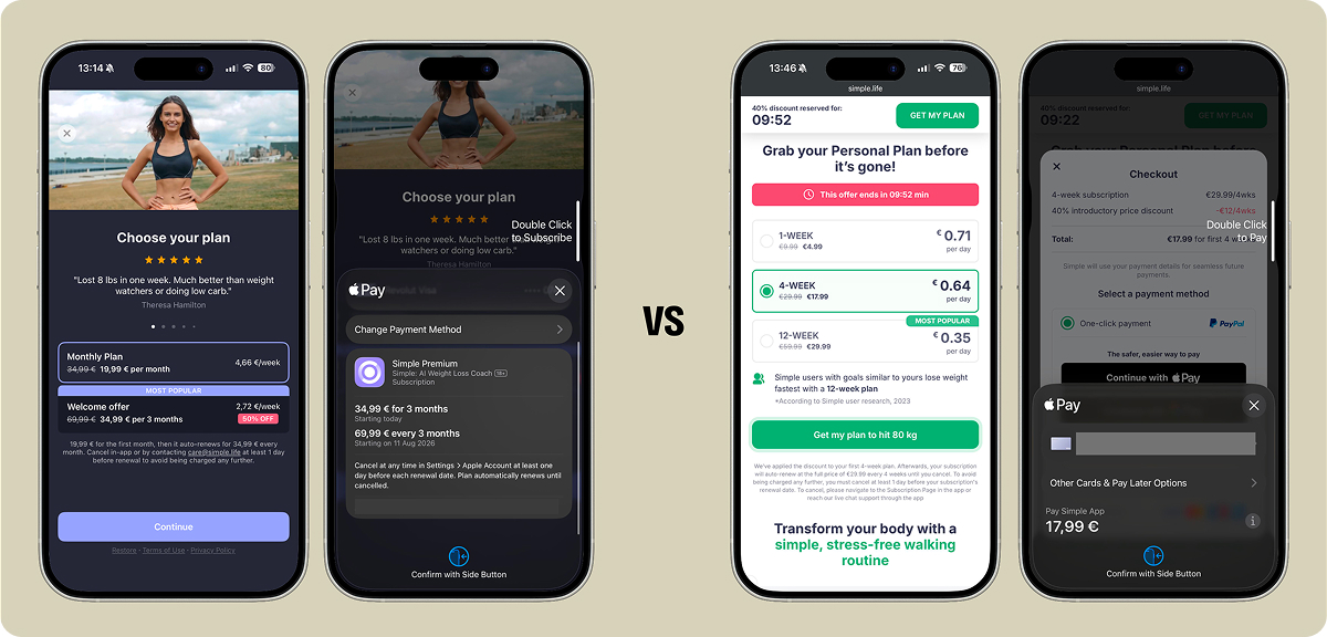 app paywall vs web paywall