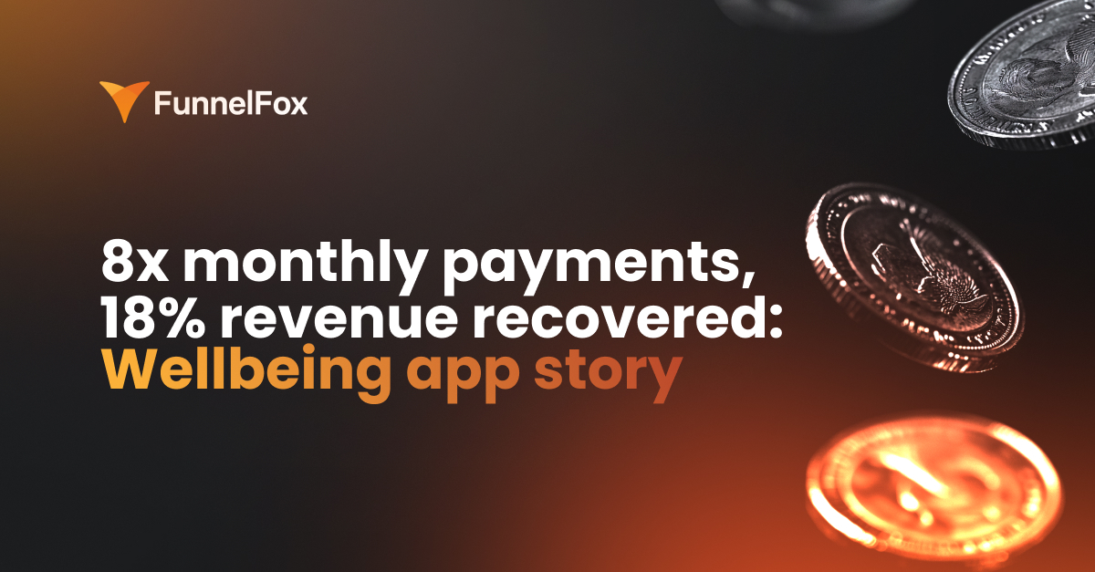 $2.3M in monthly payments, 18% revenue recovered: A wellbeing app story