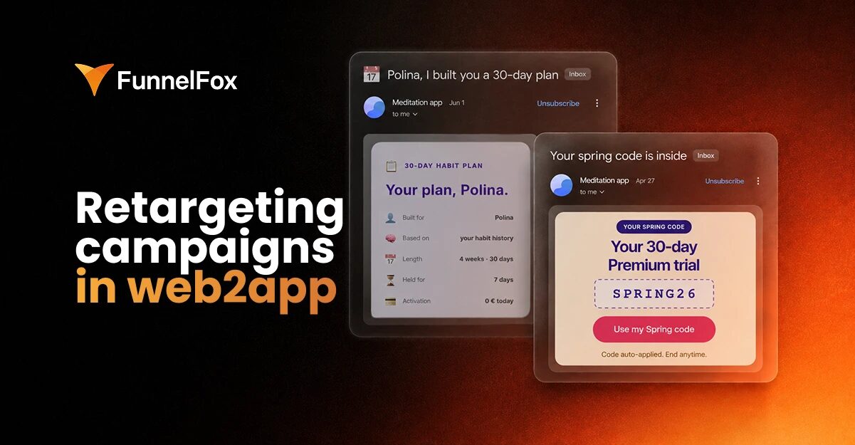 email retargeting campaigns for web2app user data event triggers Braze