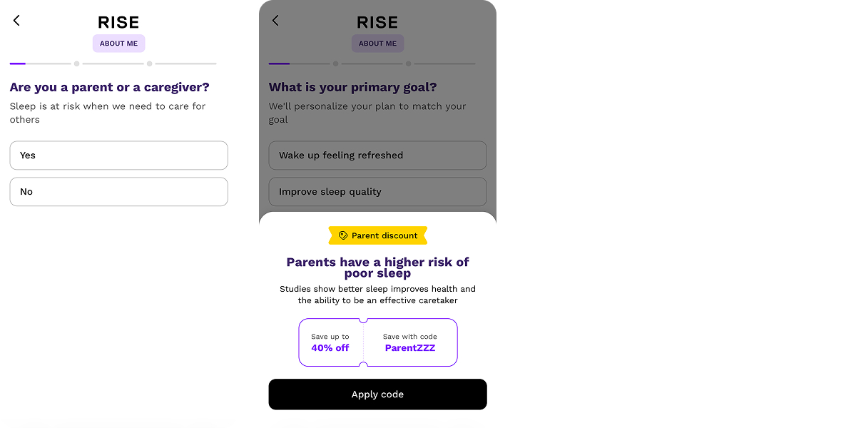 Rise web2app funnel